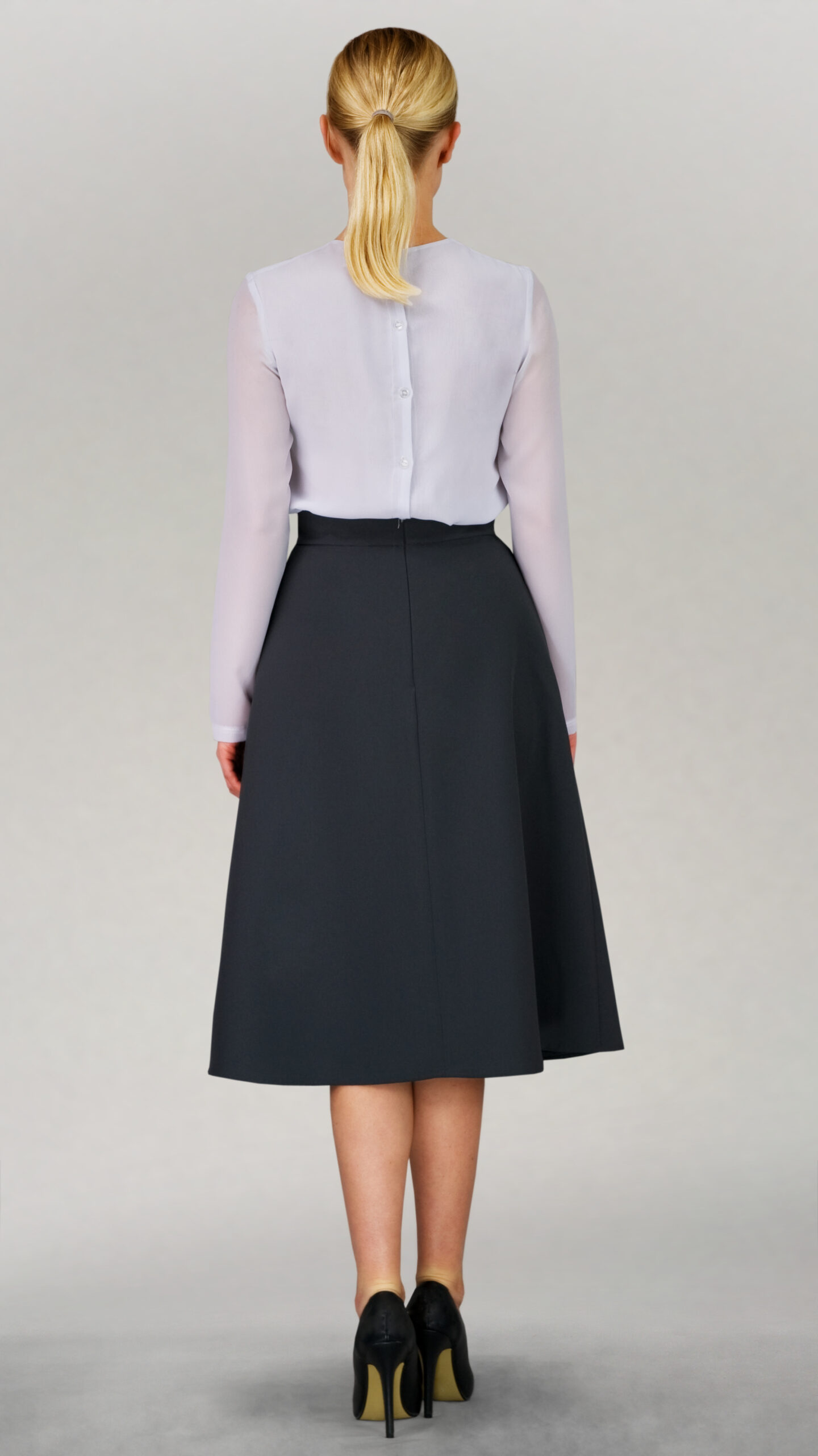 Spódnica trapezowa z podszewką