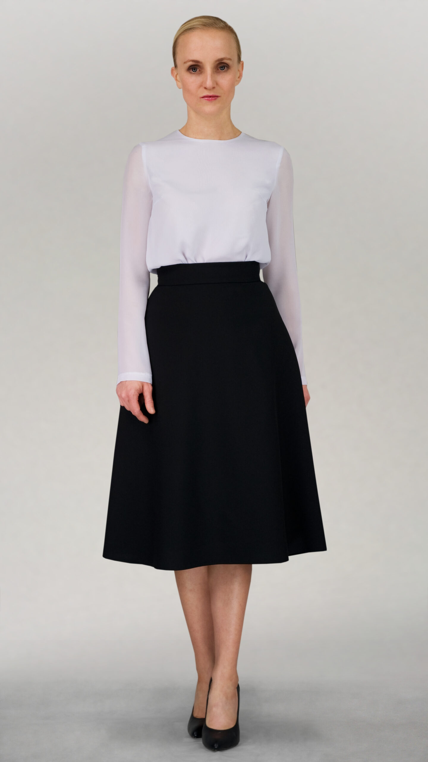 Spódnica trapezowa z podszewką