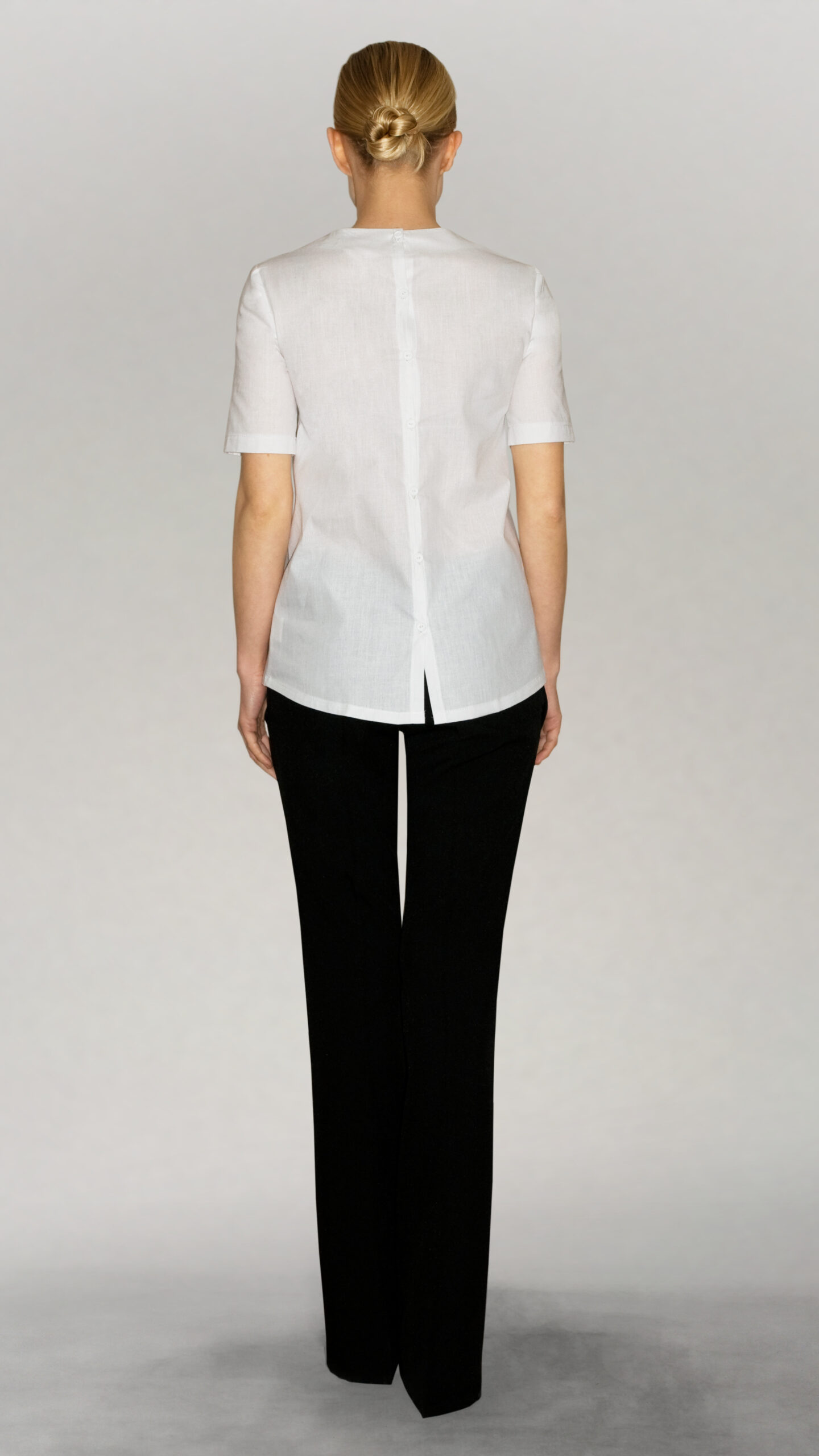 Bluzka asymetryczna bawełna krótki rękaw